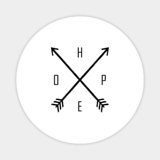 hope arrow black Magnet